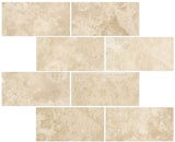 Durango Cream (Paredon) Travertine 3 X 6 Subway Field Tile, Filled & Honed - Tilefornia