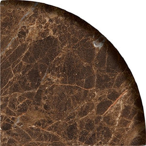 Dark Emperador Premium Spain Polished Marble Accessories 1 Piece (CORNER PIECE 9X9 INCH) - Tilefornia