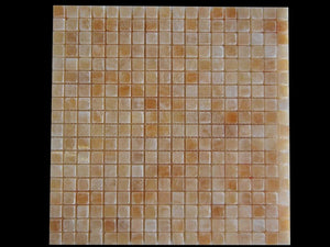 Honey Onyx Mosaic 5/8"x5/8" Polished - 10 sheets - Tilefornia