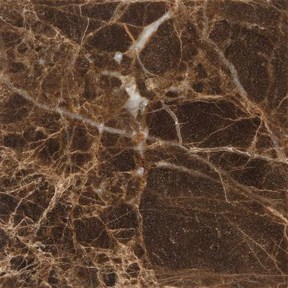 Emperador Dark Spanish Marble 12 X 12 Subway Field Tile, Polished - Tilefornia