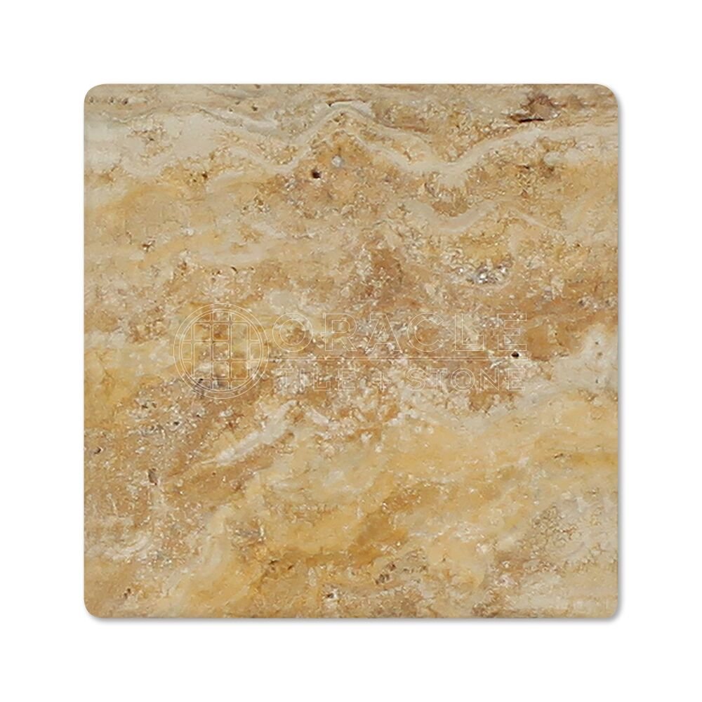 Valencia Travertine 4 X 4 Field Tile, Tumbled (Small Sample) - Tilefornia