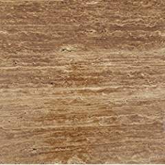 Noce Vein-Cut Travertine 18 X 18 Field Tile, Brushed & Unfilled (LOT of 20 PCS. (45 SQ. FT.)) - Tilefornia