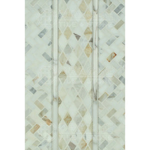 Calacatta Gold (Italian Calcutta) Marble Mini Herringbone Mosaic Tile, Polished - Tilefornia