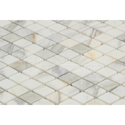 Calacatta Gold (Italian Calcutta) Marble Diamond - Rhomboid Mosaic Tile, Polished - Tilefornia
