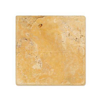 Gold Travertine Tile 4x4, Tumbled
