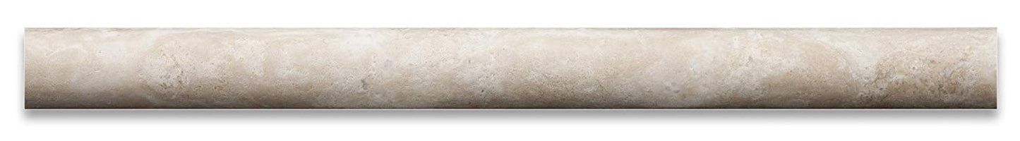 Durango Cream Travertine Honed 1 X 12 Dome Liner Trim - 4" Sample - Tilefornia