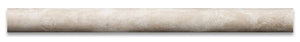 Durango Cream Travertine Honed 1 X 12 Dome Liner Trim - 4" Sample - Tilefornia