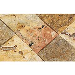 Scabos Travertine 4 X 4 Field Tile, CNC - Arched - Tilefornia