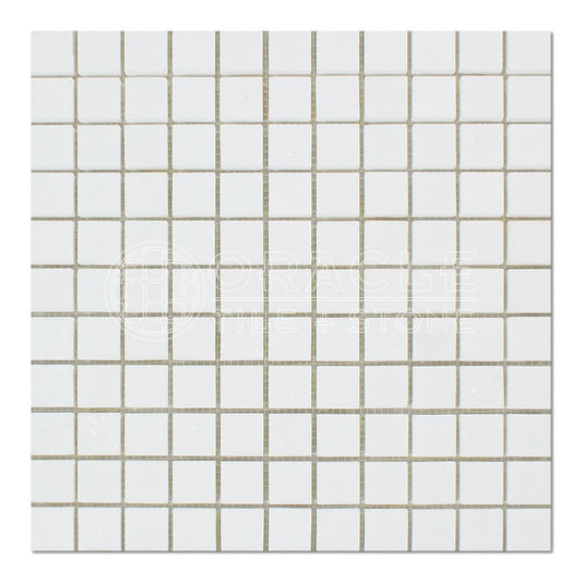 Thassos White Greek Marble 1 X 1 Mosaic Tile, Polished - Tilefornia