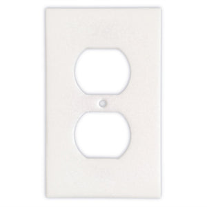 Greek Thassos White Marble Switch Plate Cover, Polished-SINGLE DUPLEX - Tilefornia