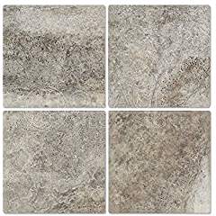 Silver Travertine 6 X 6 Field Tile, Tumbled (LOT of 5 SQ. FT.) - Tilefornia