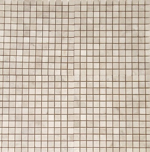 Cappuccino Marble 1X1 Tumbled Mosaic Tile - STANDARD QUALITY - Lot of 20 Sheets - Tilefornia
