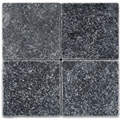 Taurus Black Marble 6" X 6" Tumbled Field Tile - Lot of 400 sq. ft. (80 boxes) - Tilefornia