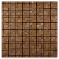 Noce 1X1 Travertine Tumbled Mosaic Tile - Tilefornia