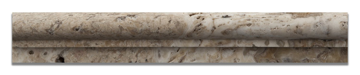 Antico Onyx Travertine Honed 2 X 12 OG-1 Chair Rail Trim - Standard Quality - BOX of 15 PCS. - Tilefornia