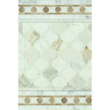 Calacatta Gold (Italian Calcutta) Marble Lantern Arabesque Mosaic Tile, Polished - Tilefornia