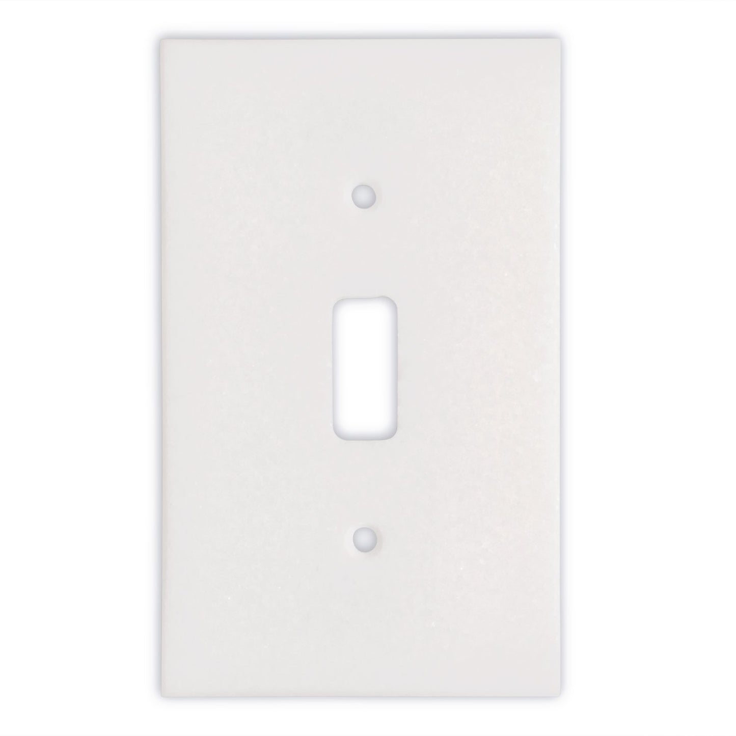 Greek Thassos White Marble Switch Plate Cover, Polished-SINGLE TOGGLE - Tilefornia