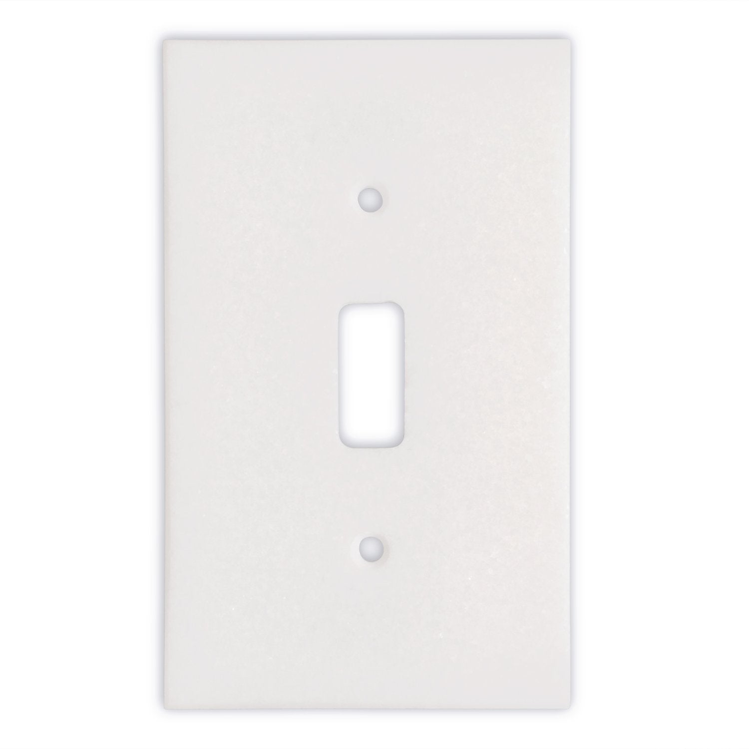 Greek Thassos White Marble Switch Plate Cover, Polished-SINGLE TOGGLE - Tilefornia