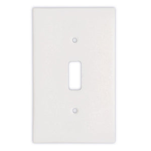 Greek Thassos White Marble Switch Plate Cover, Polished-SINGLE TOGGLE - Tilefornia