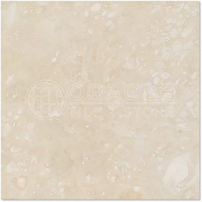 Ivory (Light) Travertine 12"X12" Subway Field Tile, Filled & Honed - Tilefornia