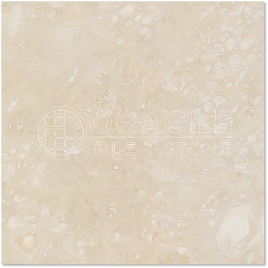 Ivory (Light) Travertine 12"X12" Subway Field Tile, Filled & Honed - Tilefornia