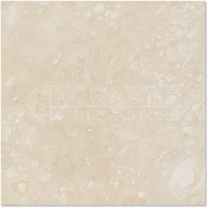 Ivory (Light) Travertine 12"X12" Subway Field Tile, Filled & Honed - Tilefornia