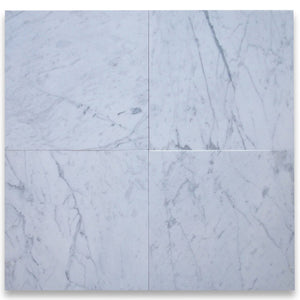 Carrara White Italian Carrera Marble 18x18 Tile Honed - 198 sq.ft. - Tilefornia