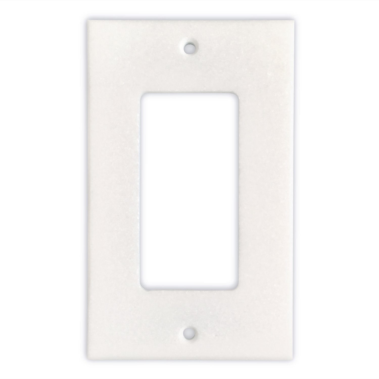 Greek Thassos White Marble Switch Plate Cover, Polished-SINGLE ROCKER - Tilefornia