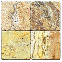 Scabos 12 X 12 Travertine Tumbled Tile - Lot of 50 sq. ft. - Tilefornia