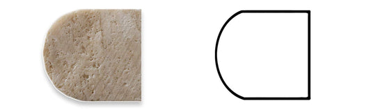 Durango Cream Travertine Honed 3/4 X 12 Bullnose Liner - 4" Sample - Tilefornia