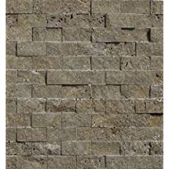 Noce 1X2 Travertine Split-Faced Mosaic Tile - Tilefornia