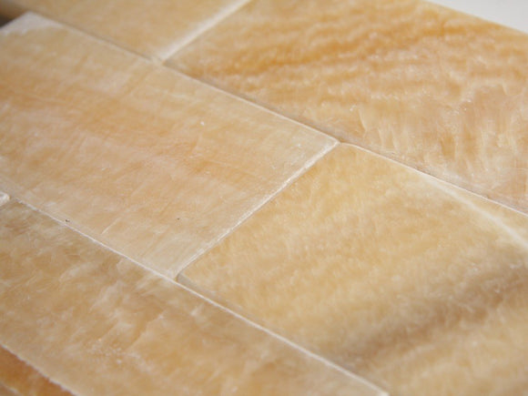 Honey Onyx Polish 3x6 stone tile - Tilefornia