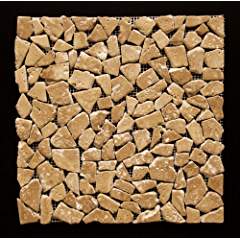 Noce Travertine Tumbled Random Pebble Mosaic Tile - Tilefornia