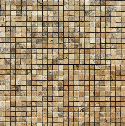 Philadelphia 1X1 Travertine Tumbled Mosaic Tile - Lot of 50 sq .ft. - Tilefornia