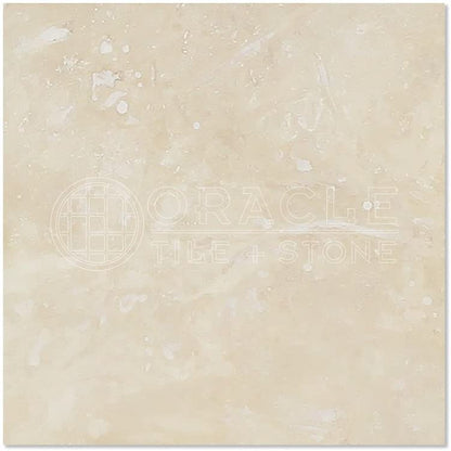 Ivory (Light) Travertine 12"X12" Subway Field Tile, Filled & Honed - Tilefornia