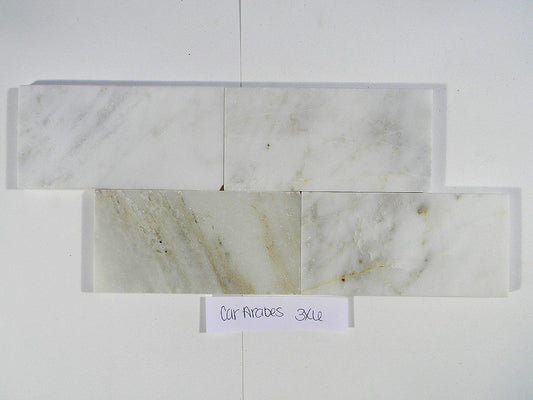 Cararra Arabescato Polish 3x6 Marble Tile - Tilefornia