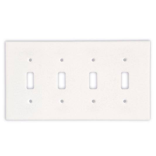 Greek Thassos White Marble Switch Plate Cover, Polished-4 TOGGLE - Tilefornia