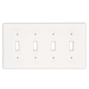 Greek Thassos White Marble Switch Plate Cover, Polished-4 TOGGLE - Tilefornia