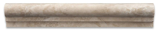 Durango Cream Travertine Honed 2 X 12 OG-1 Chair Rail Molding - Box of 5 pcs. - Tilefornia