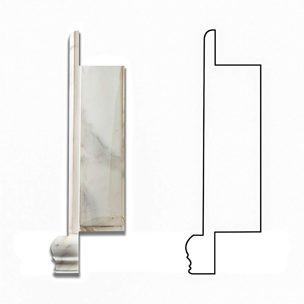 Calacatta Gold Marble Polished Hand-Made Custom Shampoo Niche - SMALL - Tilefornia