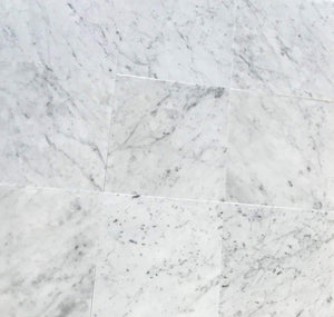 Italian Carrara White (Bianco Carrara) Marble 12" X 12" Field Tile, Polished - A5 (Lot of264 pcs. (264 sq. ft.) - Tilefornia