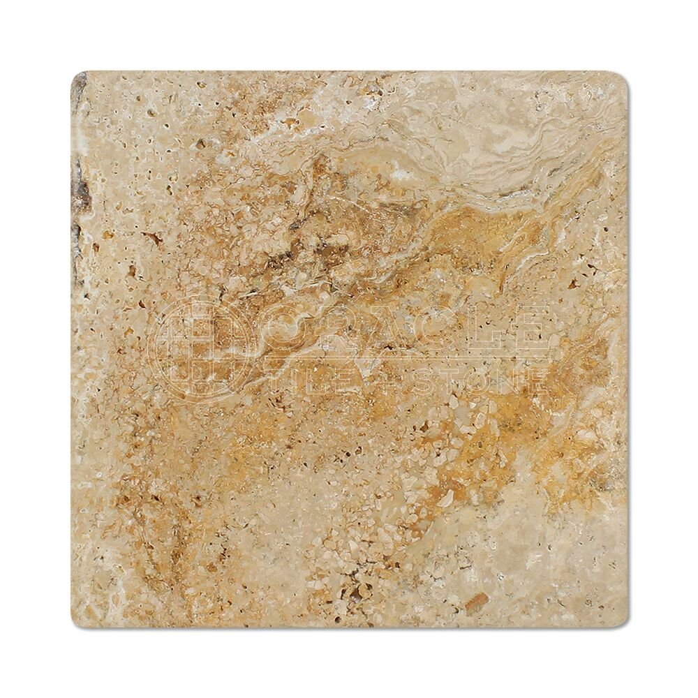 Valencia Travertine 12 X 12 Field Tile, Tumbled (LOT of 50 SQ. FT.) - Tilefornia