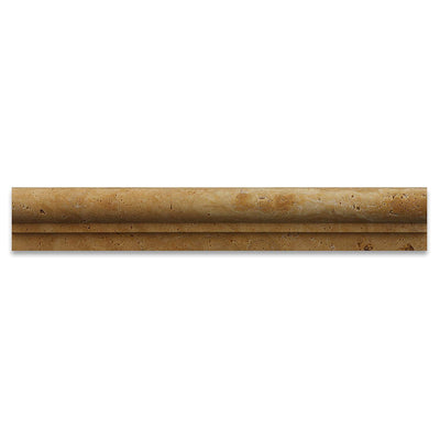 Gold Travertine Chair Rail Trim 2x12, Natural