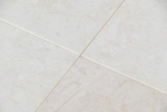 White Pearl Marble 18X18 Polished Tiles - Standard Quality (LOT of 20 PCS. (45 SQ. FT.)) - Tilefornia