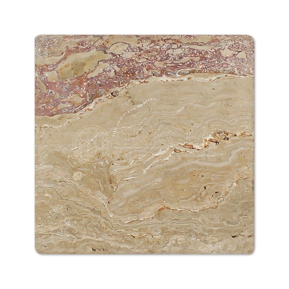 Valencia Travertine 6 X 6 Field Tile, Tumbled (Small Sample) - Tilefornia
