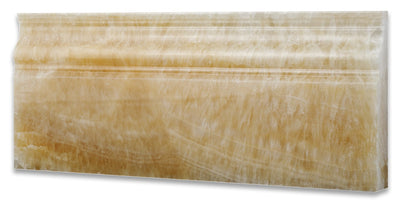 Honey Onyx Baseboard Trim 5x12, Polished