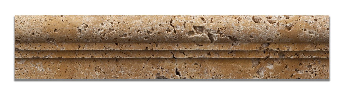 Gold 2 1/2 X 12 Travertine Chair Rail Ogee-2 Molding - Tilefornia