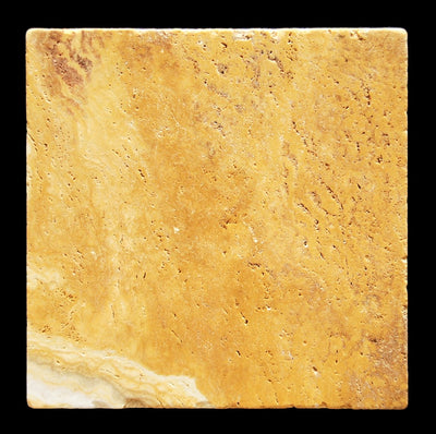 Gold Travertine Tile 12x12, Tumbled