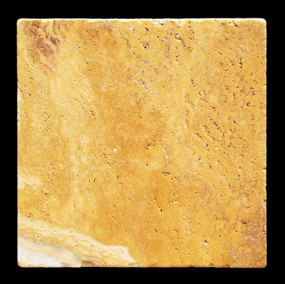 Gold (Yellow) Travertine 12 X 12 Field Tile, Tumbled - Tilefornia