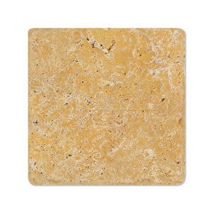 Gold/Yellow 6X6 Tumbled Travertine Tile - Tilefornia